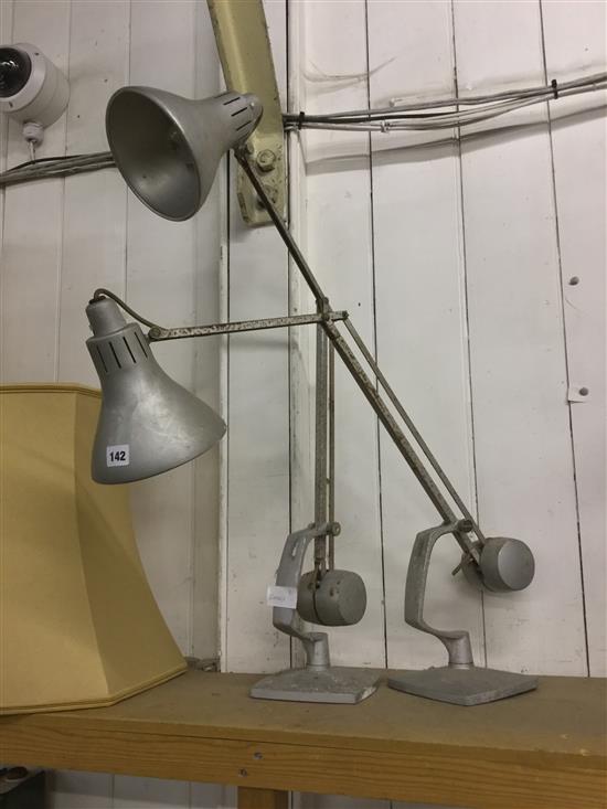 Pair industrial lamps